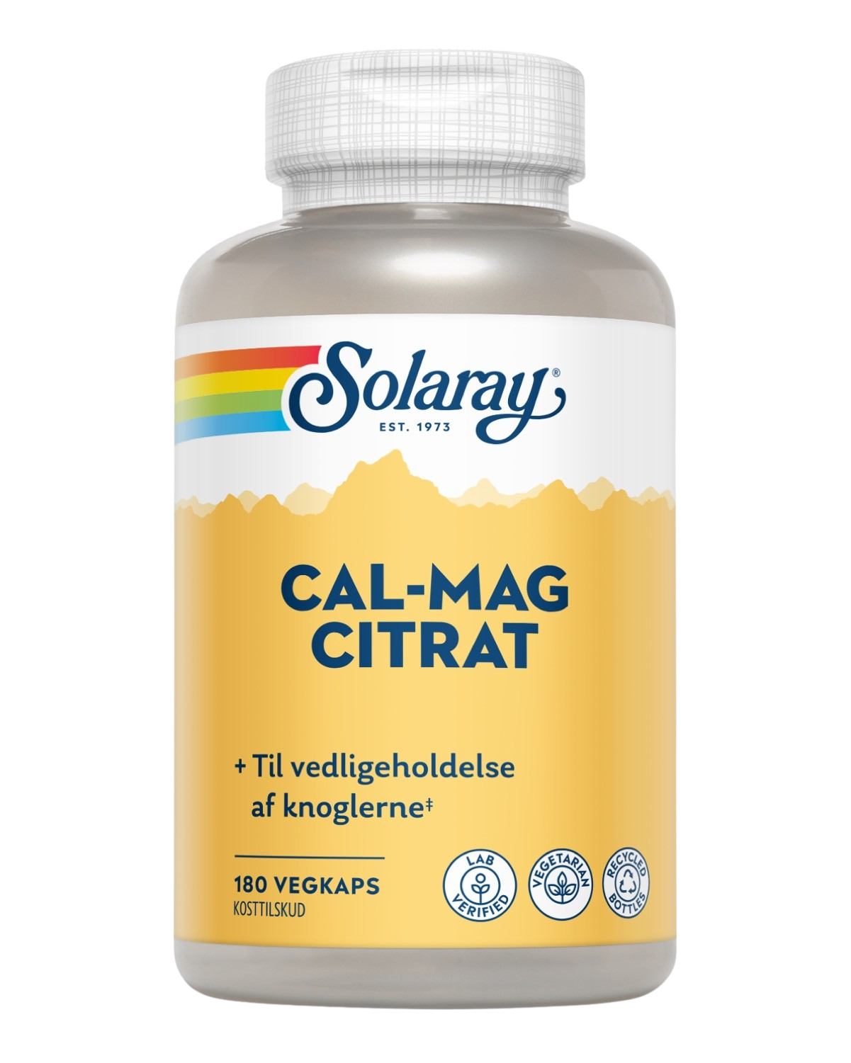 Solaray Cal-Mag Citrat + D & K2 (180 stk)