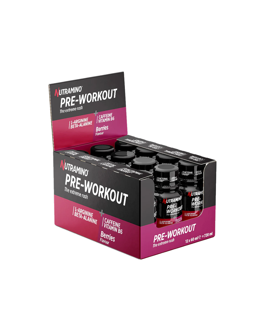 Nutramino Pre-Workout Shots (kasse 12 stk)