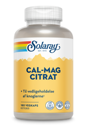 Solaray Cal-Mag Citrat + D & K2 (180 stk)