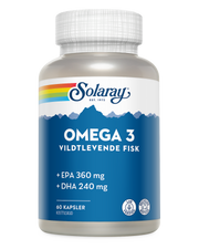 Solaray Omega 3 Vildtlevende Fisk (60 stk)